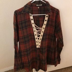 Gimmicks Lace Up Flannel
